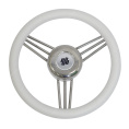 Колесо рулевое Ultraflex 350мм белое сталь (V.25W)